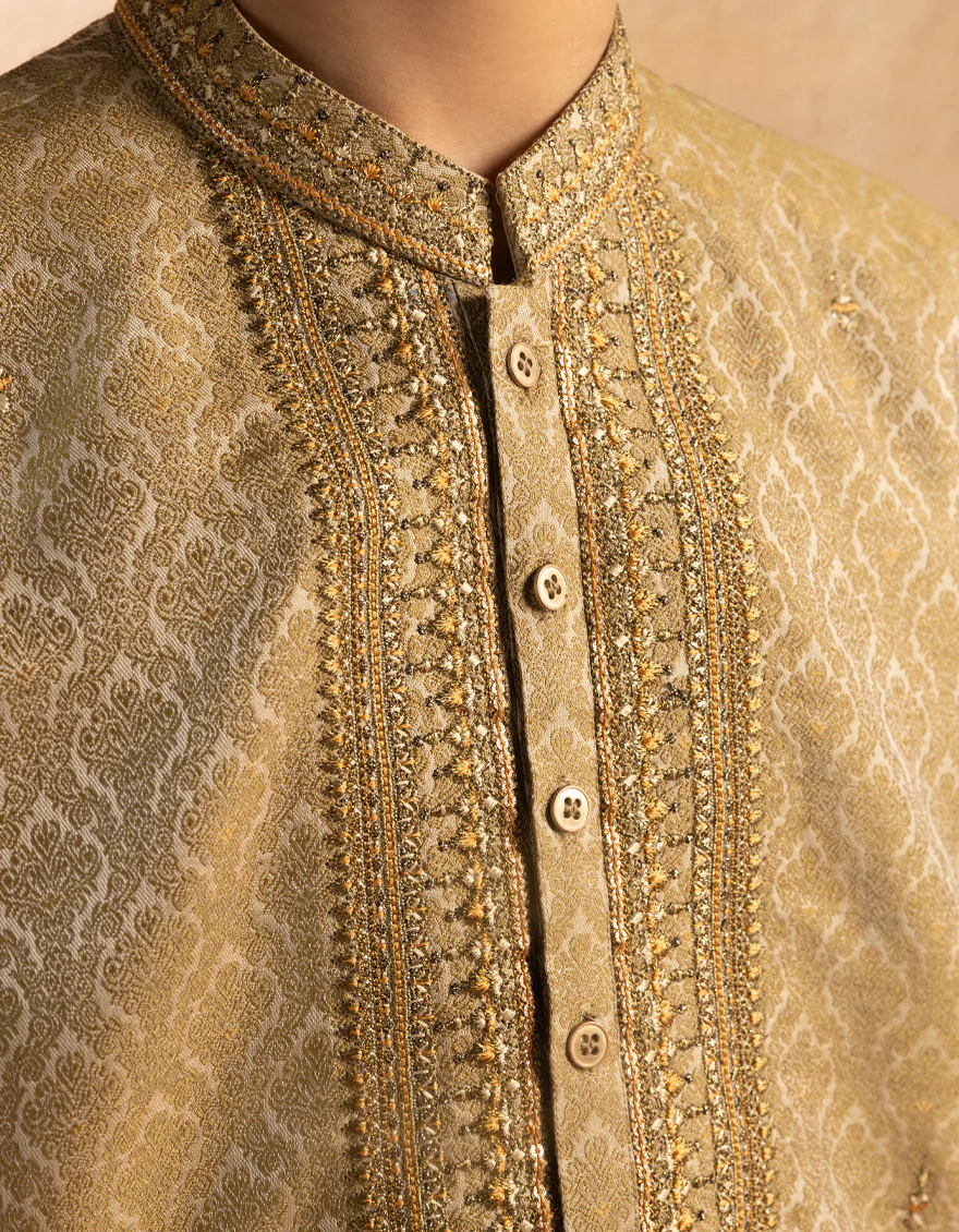 LIGHT GREEN BLENDED SPECIAL KURTA | JCK-SP-A-50265/S25/JJ11065-FL - Image 4