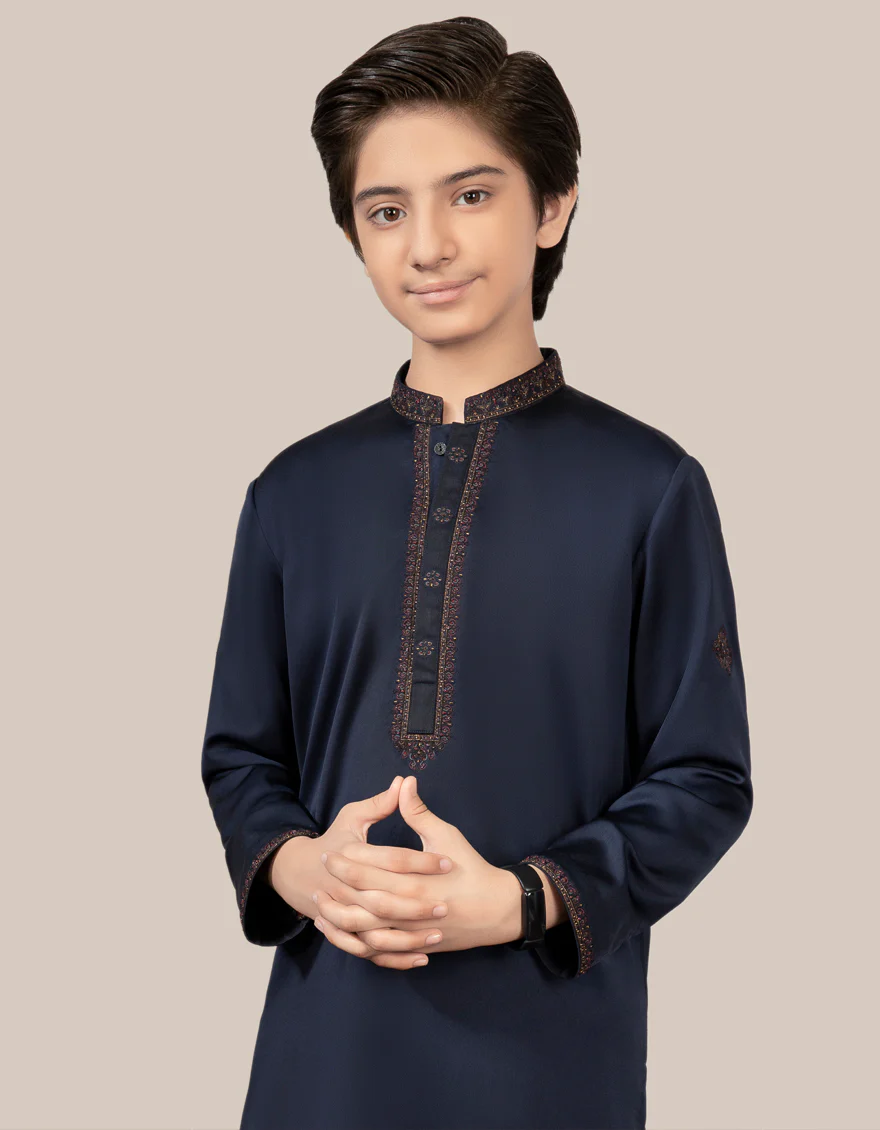 NAVY BLUE SPECIAL KURTA | JCK-SP-US-35828/S22/JJ7512-FL - Image 3