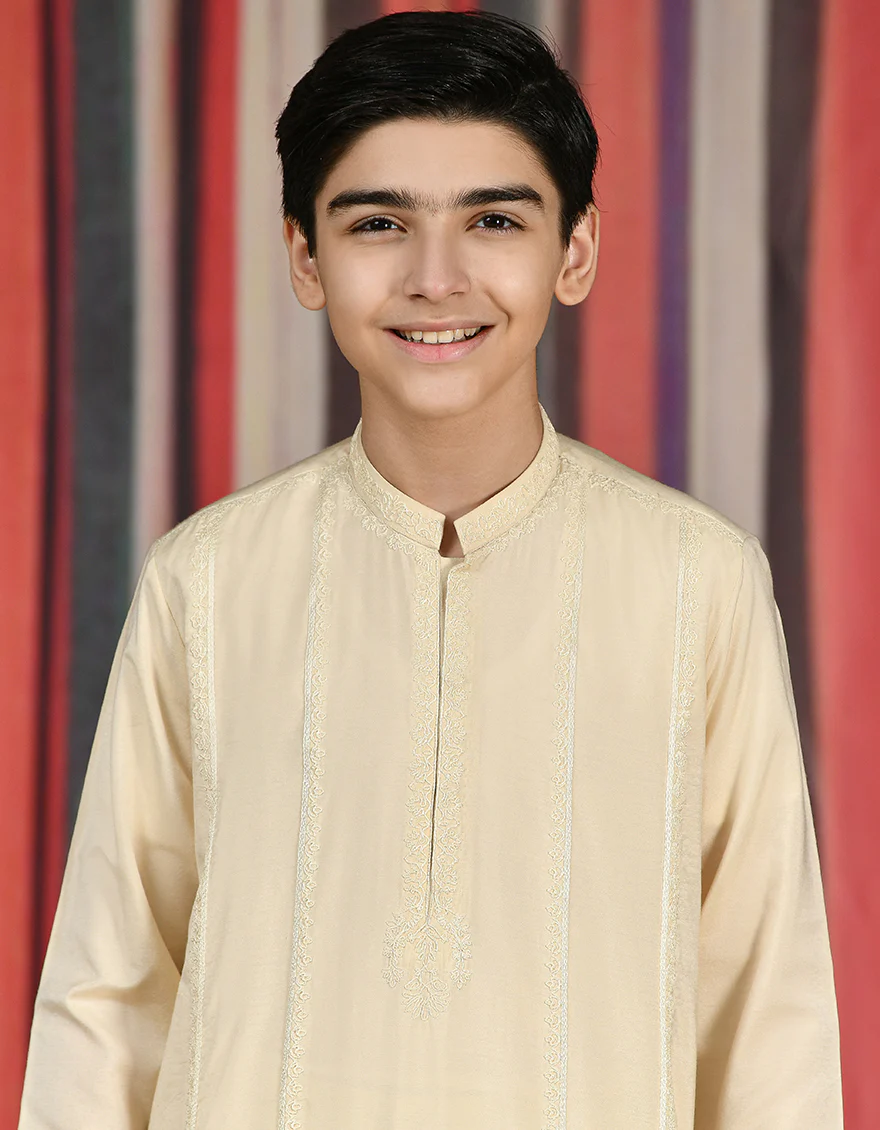 BEIGE BLENDED KURTA | JCK-SP-US-42290/S22/JJ8073-FL - Image 2