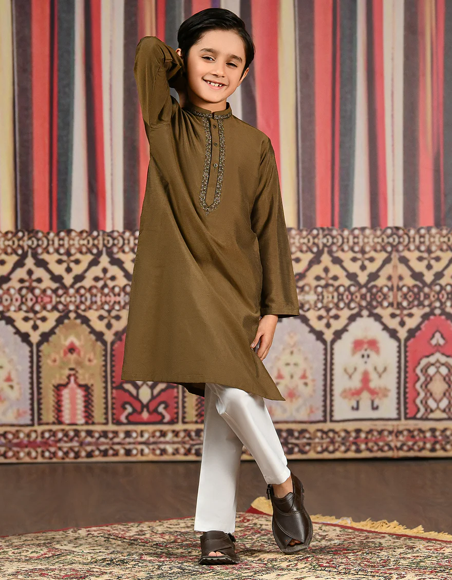 MATCHA GREEN BLENDED SPECIAL KURTA | JCK-SP-US-42317/S21/JJ8139-FL - Image 3