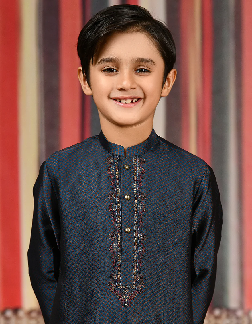 DARK NAVY SPECIAL KURTA | JCK-SP-US-42331/S21/JJ8135-FL - Image 2