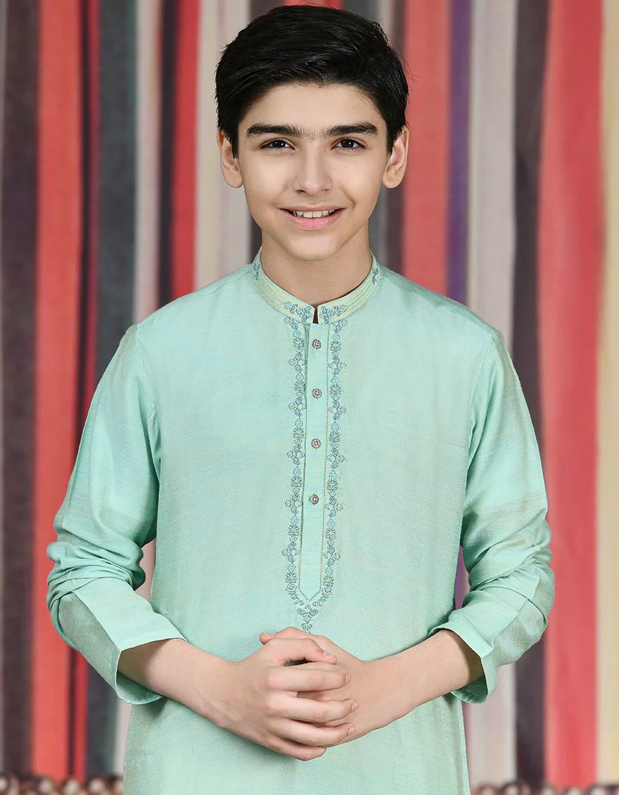 BLUE BLENDED SPECIAL KURTA | JCK-SP-US-43031/S22/JJ8010-FL - Image 3
