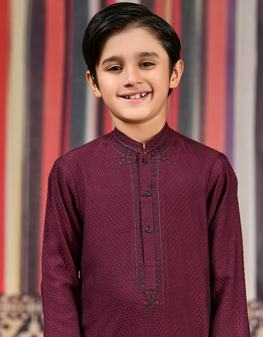 MAROON BLENDED SPECIAL KURTA | JCK-SP-US-43042/S21/JJ8141-FL - Image 2