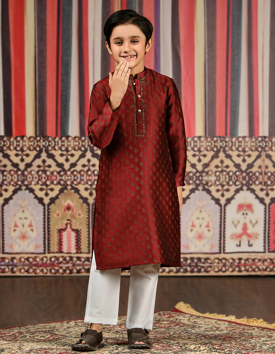 MAROON SPECIAL KURTA | JCK-SP-US-43064/S21/JJ8138-FL - Image 3