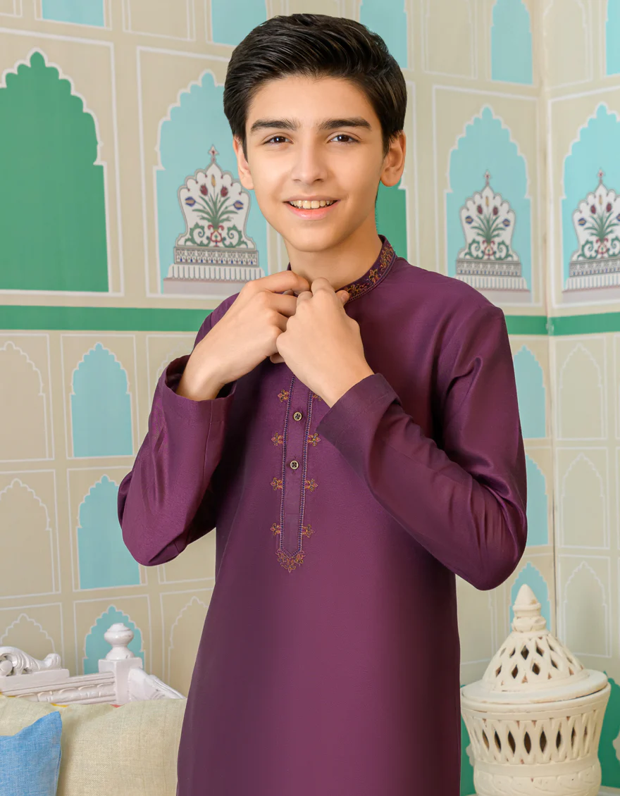 PURPLE KURTA | JCK-SP-US-45155/A23/JJ8446-FL - Image 2