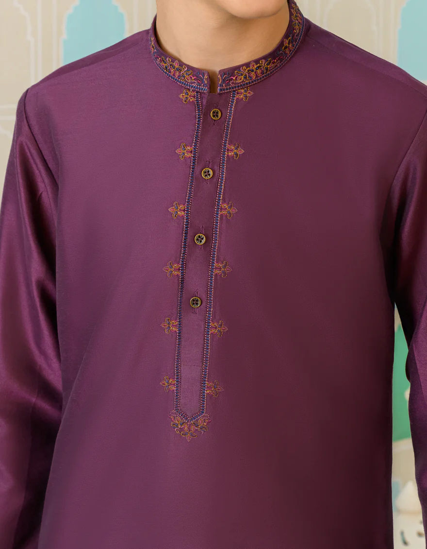 PURPLE KURTA | JCK-SP-US-45155/A23/JJ8446-FL - Image 3