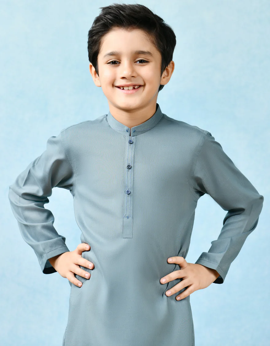 GREENISH BLUE BLENDED KURTA | JCK-US-43145/A22/JJ7284-SF - Image 2