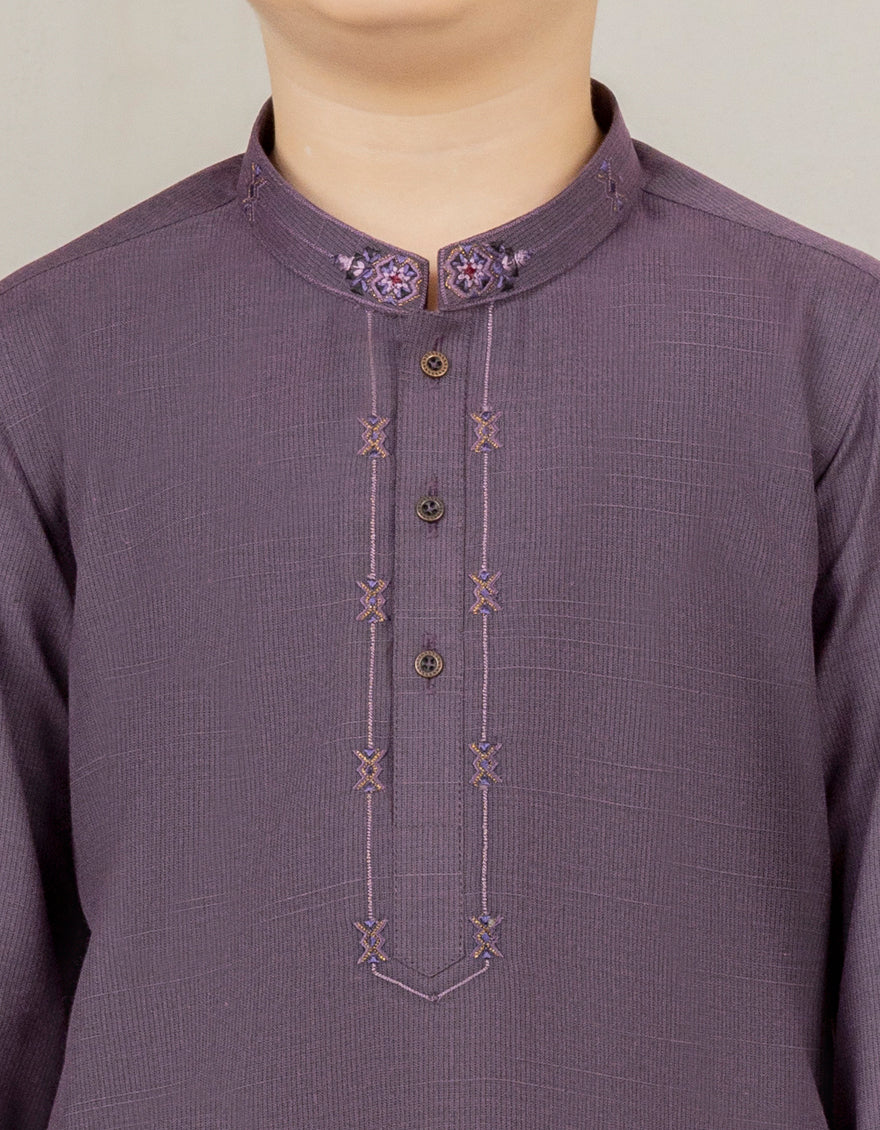 PURPLE VISCOSE KURTA | JCK-US-45068/A22/JJ8688-SF - Image 2