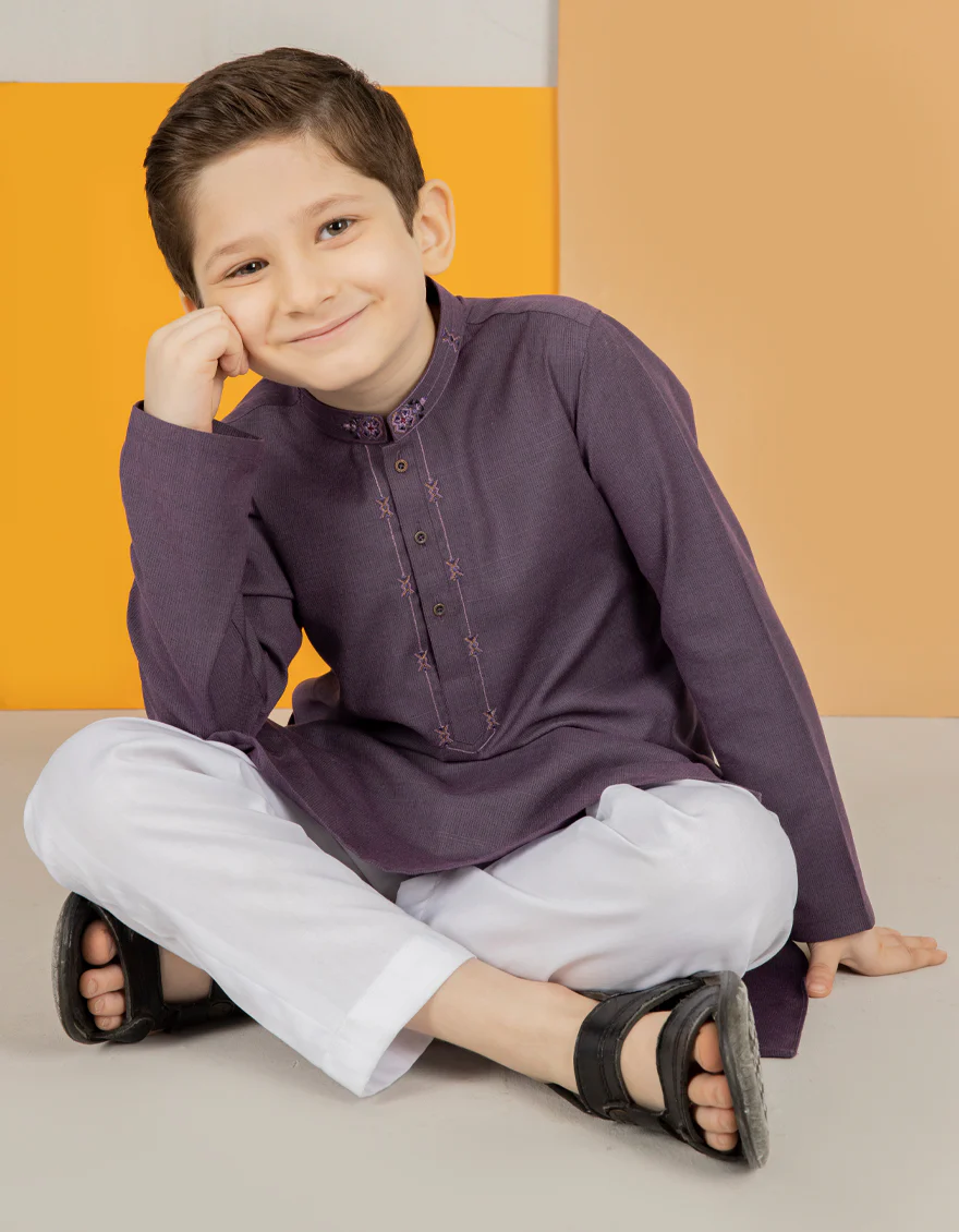 PURPLE VISCOSE KURTA | JCK-US-45068/A22/JJ8688-SF - Image 4
