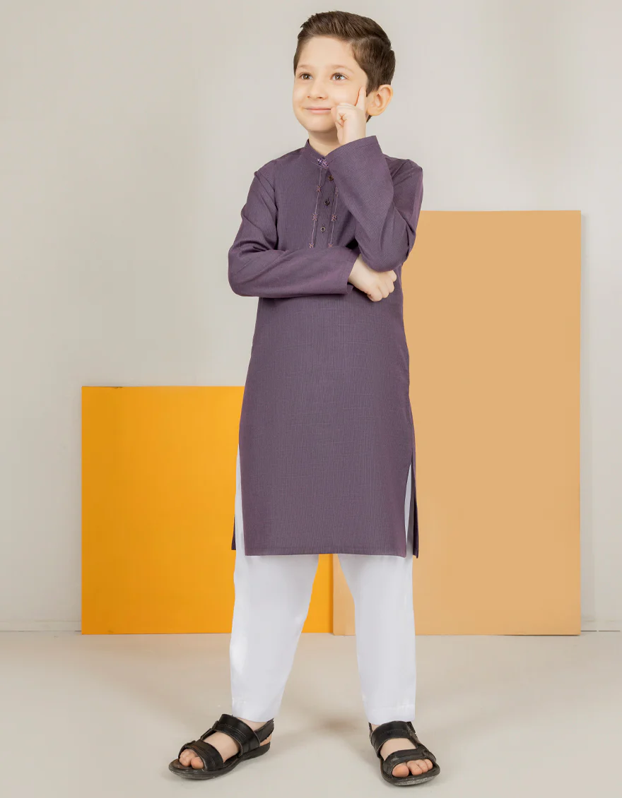 PURPLE VISCOSE KURTA | JCK-US-45068/A22/JJ8688-SF - Image 5