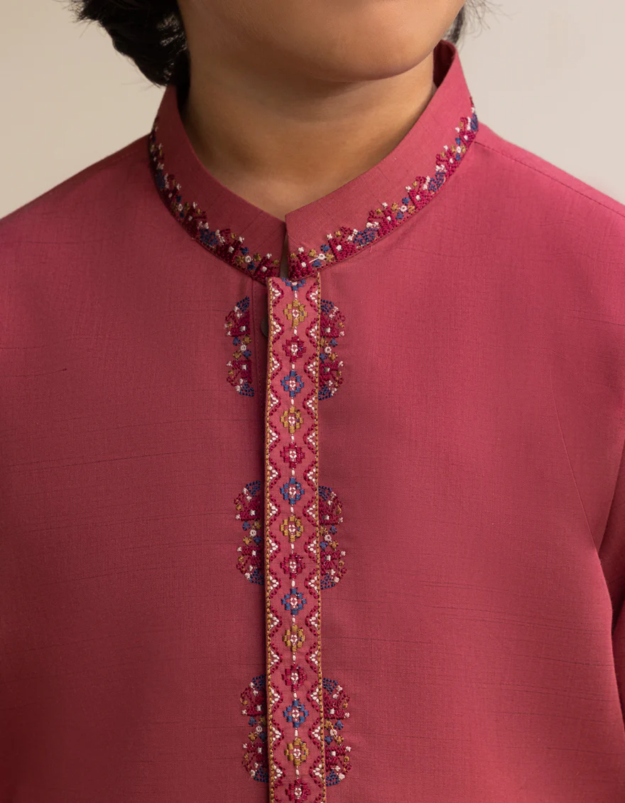 ARIZONA PINK BLENDED KURTA TROUSERS | JCKP-A-34987/S25/JJ9358-CL - Image 2