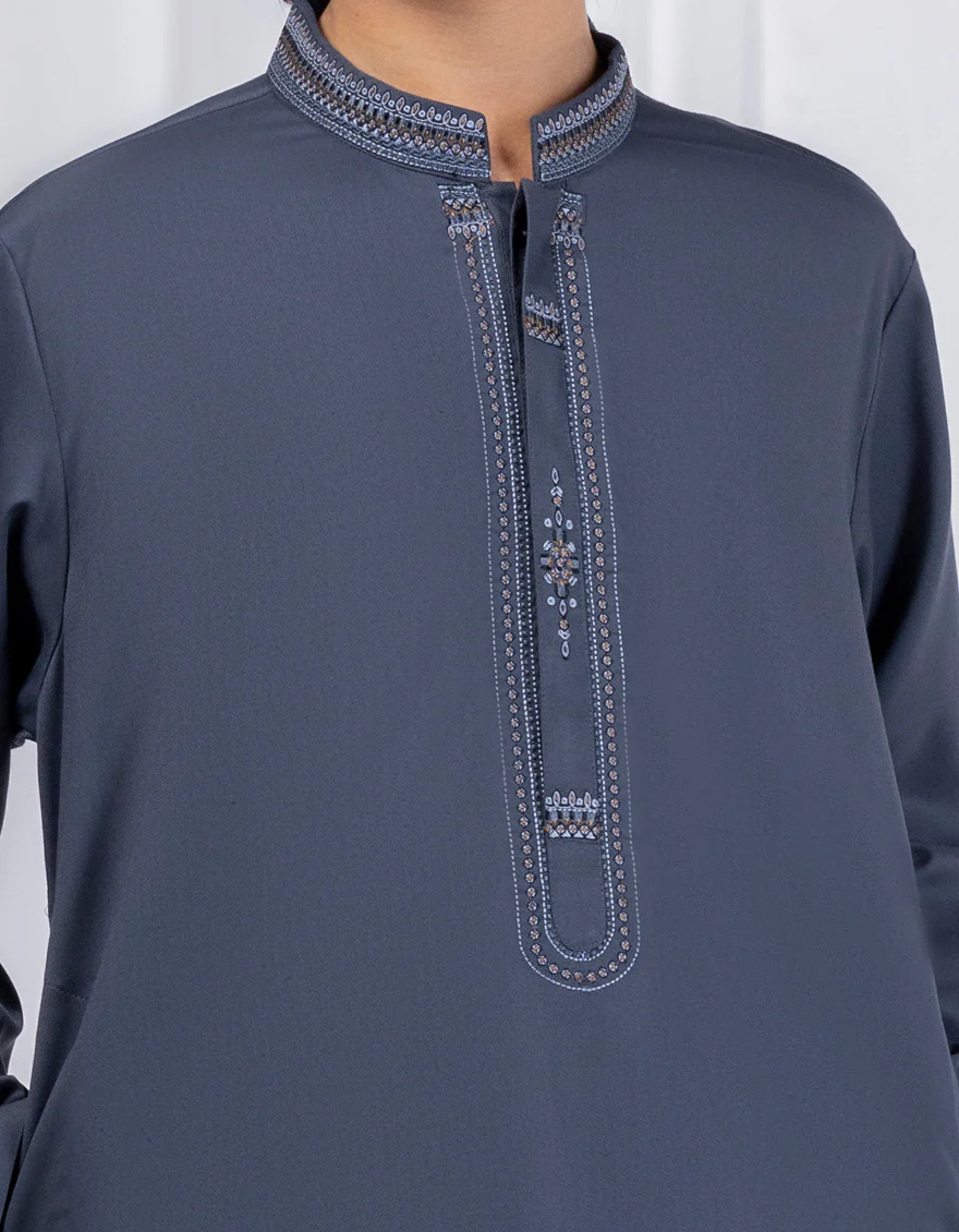GREY BLENDED KURTA TROUSERS | JCKP-A-39033/S24/JJ8 - Image 2