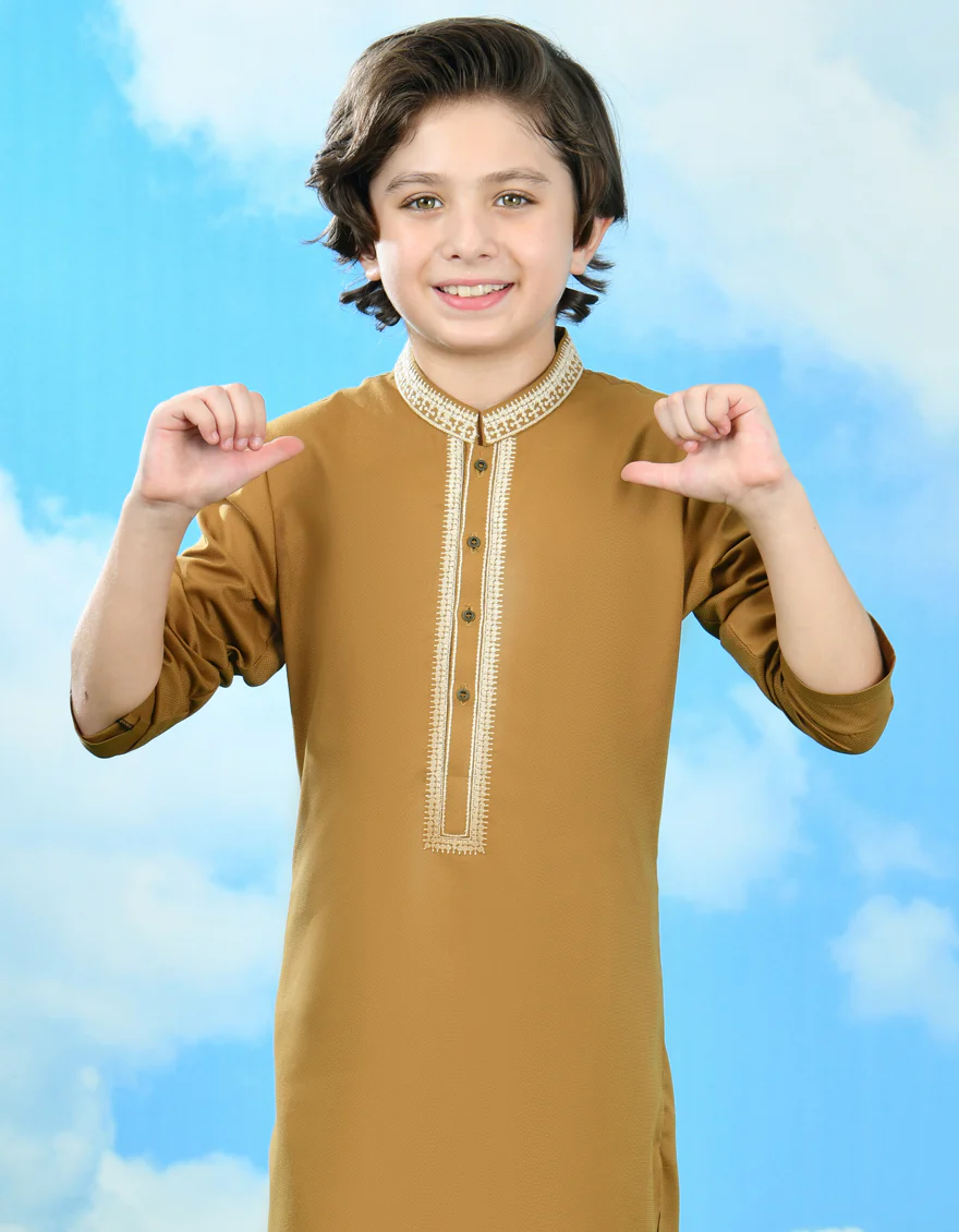 YELLOW BLENDED KURTA TROUSERS | JCKP-A-39049/S24/JJ9268-SF - Image 2