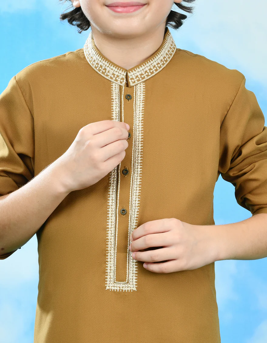 YELLOW BLENDED KURTA TROUSERS | JCKP-A-39049/S24/JJ9268-SF - Image 3