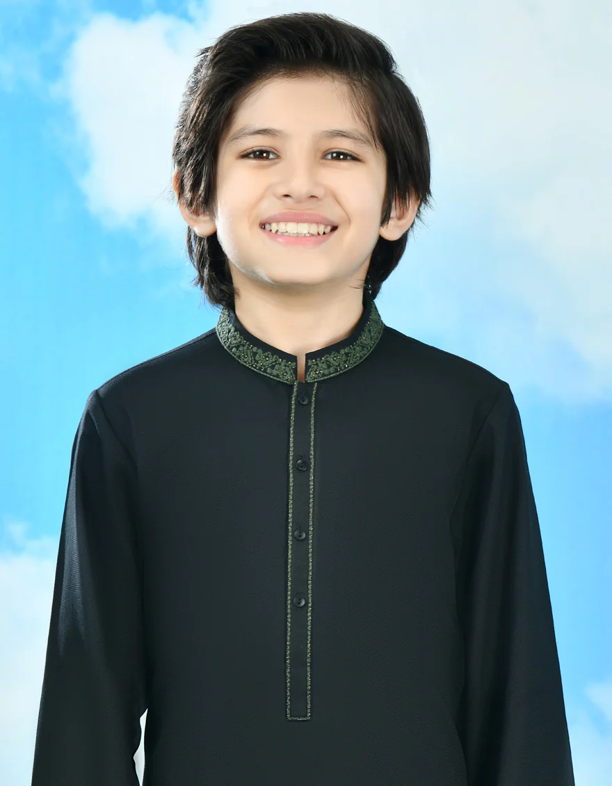 BLACK BLENDED KURTA TROUSERS | JCKP-A-39052/S24/JJ9268-SF - Image 2