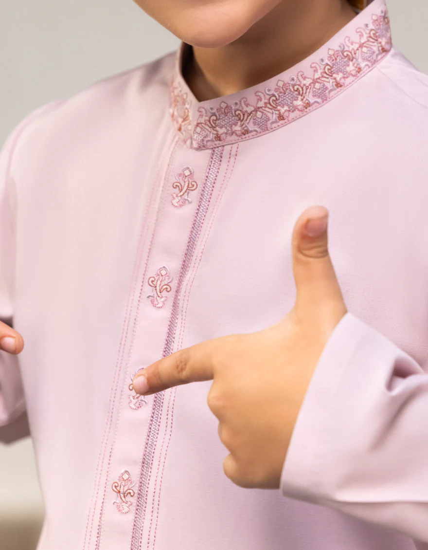 LIGHT PINK BLENDED KURTA TROUSERS | JCKP-A-39252/S25/JJ9 - Image 2