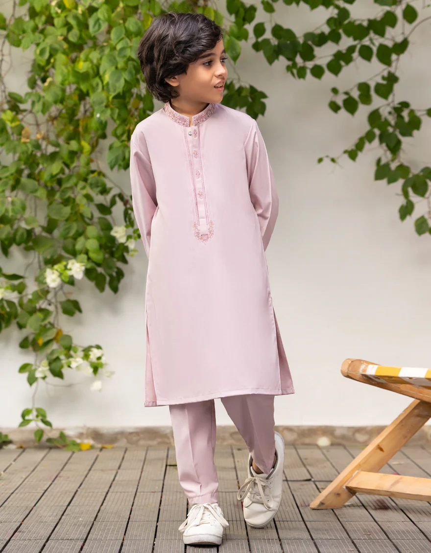 LIGHT PINK BLENDED KURTA TROUSERS | JCKP-A-39252/S25/JJ9 - Image 3