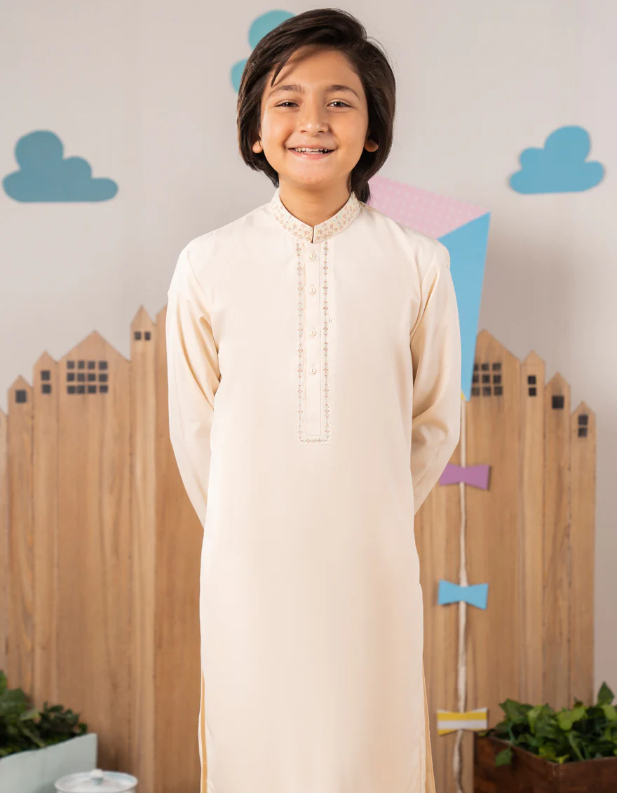 LIGHT PEACH BLENDED KURTA TROUSERS | JCKP-A-39259/S25/JJ9625-SF - Image 2