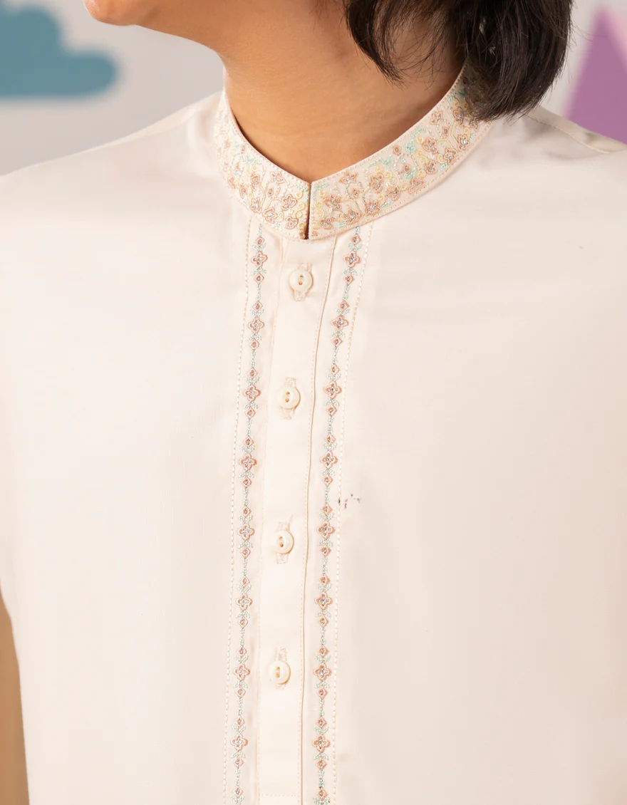 LIGHT PEACH BLENDED KURTA TROUSERS | JCKP-A-39259/S25/JJ9625-SF - Image 3