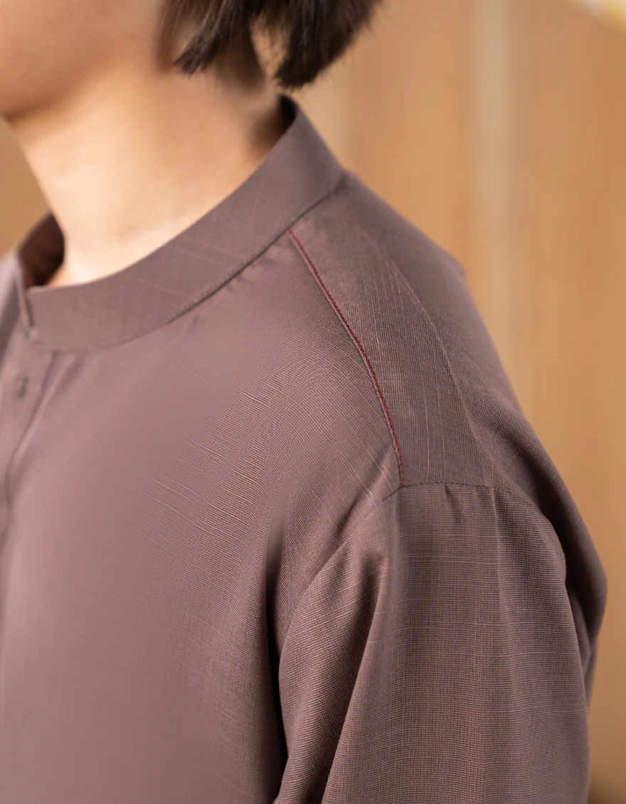 BROWN BLENDED KURTA TROUSERS | JCKP-A-39336/S25/JJ1 - Image 3
