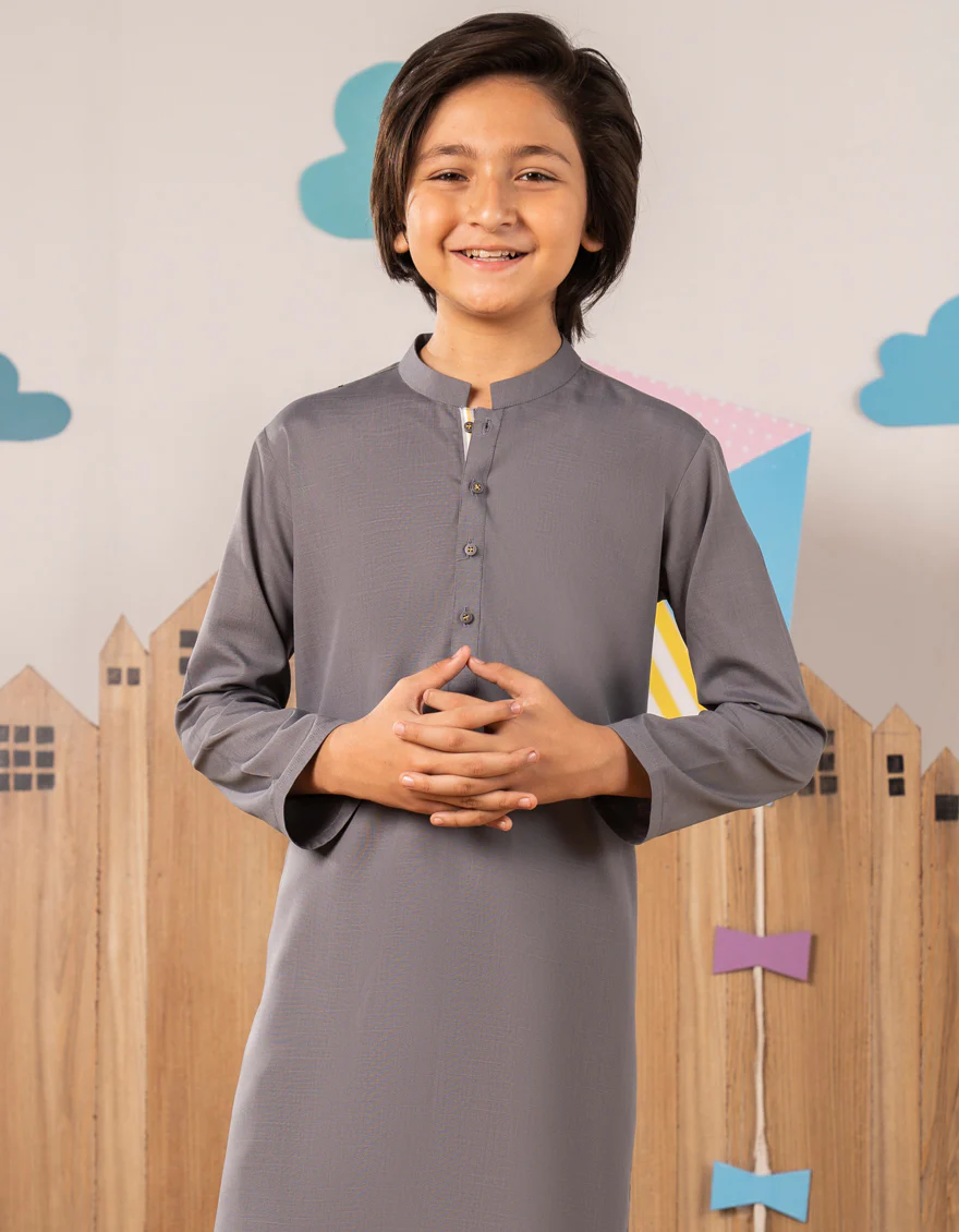 GREY BLENDED KURTA TROUSERS | JCKP-A-39339/S25/JJ1 - Image 2
