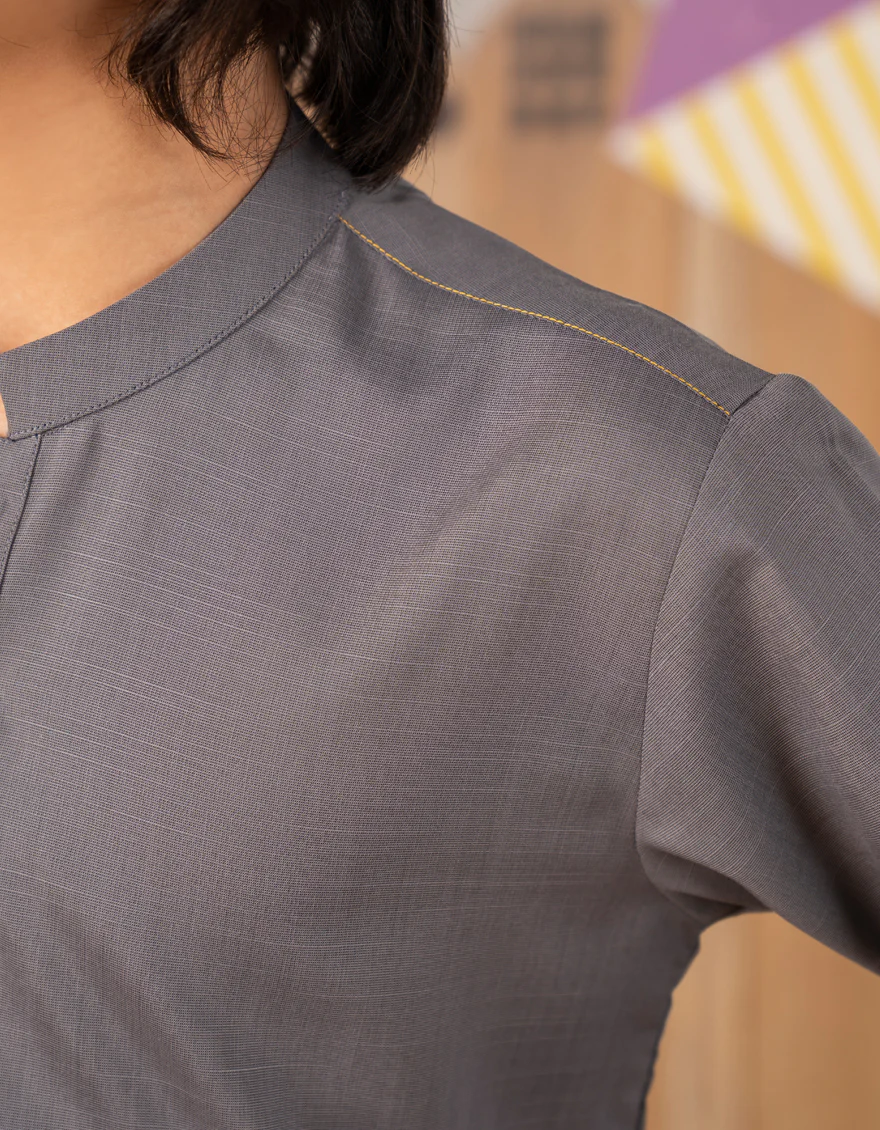GREY BLENDED KURTA TROUSERS | JCKP-A-39339/S25/JJ1 - Image 4