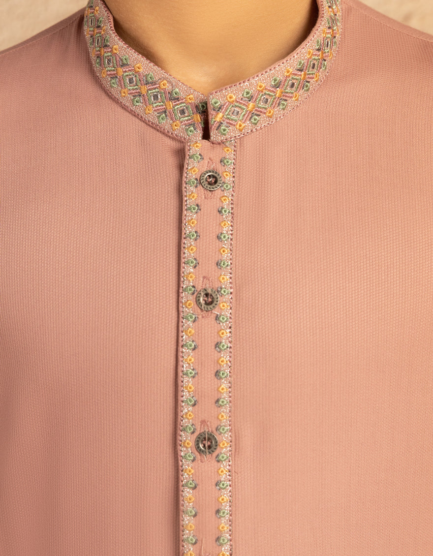 TEA PINK BLENDED KURTA TROUSERS | JCKP-A-39375/S25/JJ9378-SF - Image 3