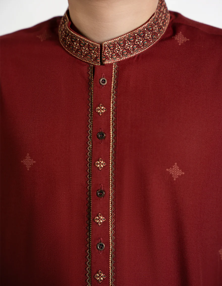 RUST BLENDED KURTA TROUSERS | JCKP-A-39429/S25/JJ9841-SF - Image 3