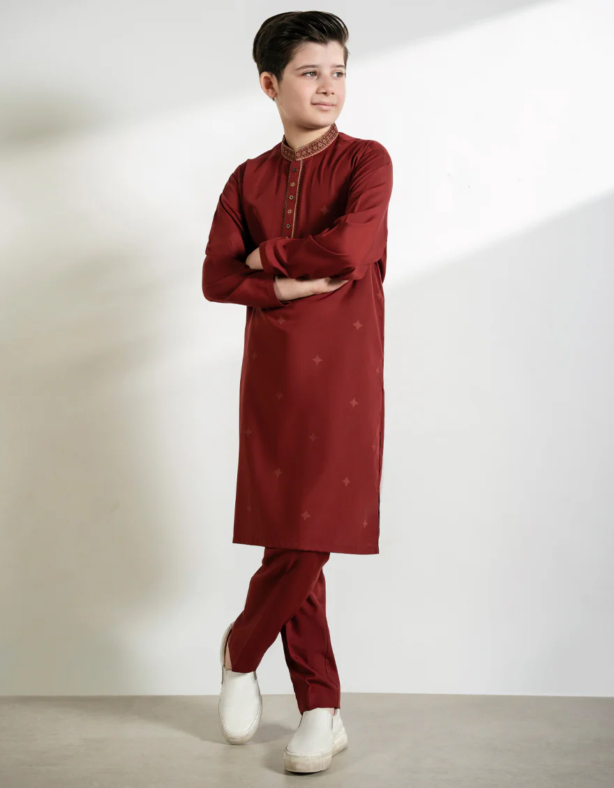RUST BLENDED KURTA TROUSERS | JCKP-A-39429/S25/JJ9841-SF - Image 4