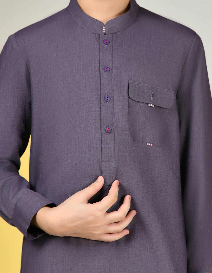 PURPLE BLENDED KURTA TROUSERS | JCKP-A-46397/S24/JJ9368-CL - Image 3