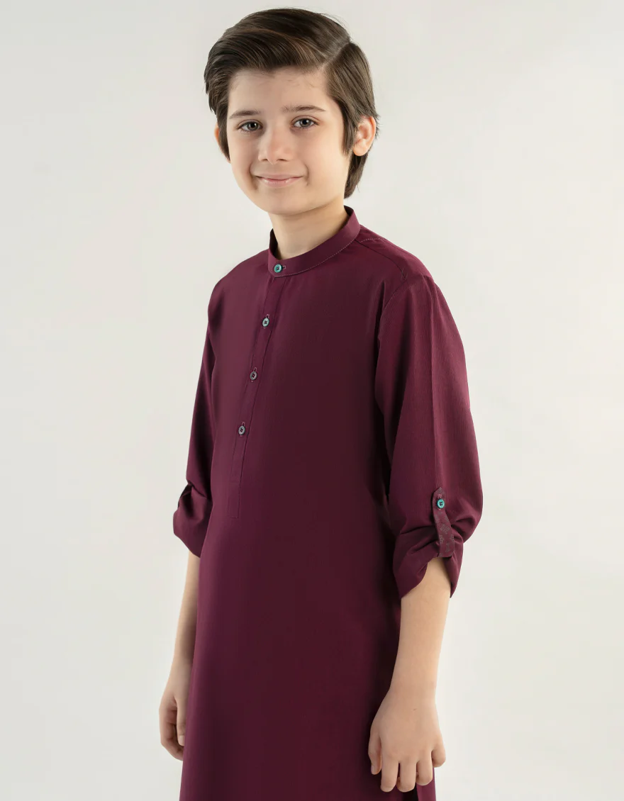 MAGENTA BLENDED KURTA TROUSERS | JCKP-A-46499/S24/JJ9617-CL - Image 2