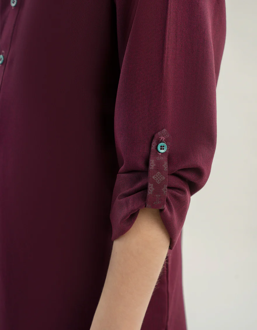 MAGENTA BLENDED KURTA TROUSERS | JCKP-A-46499/S24/JJ9617-CL - Image 3