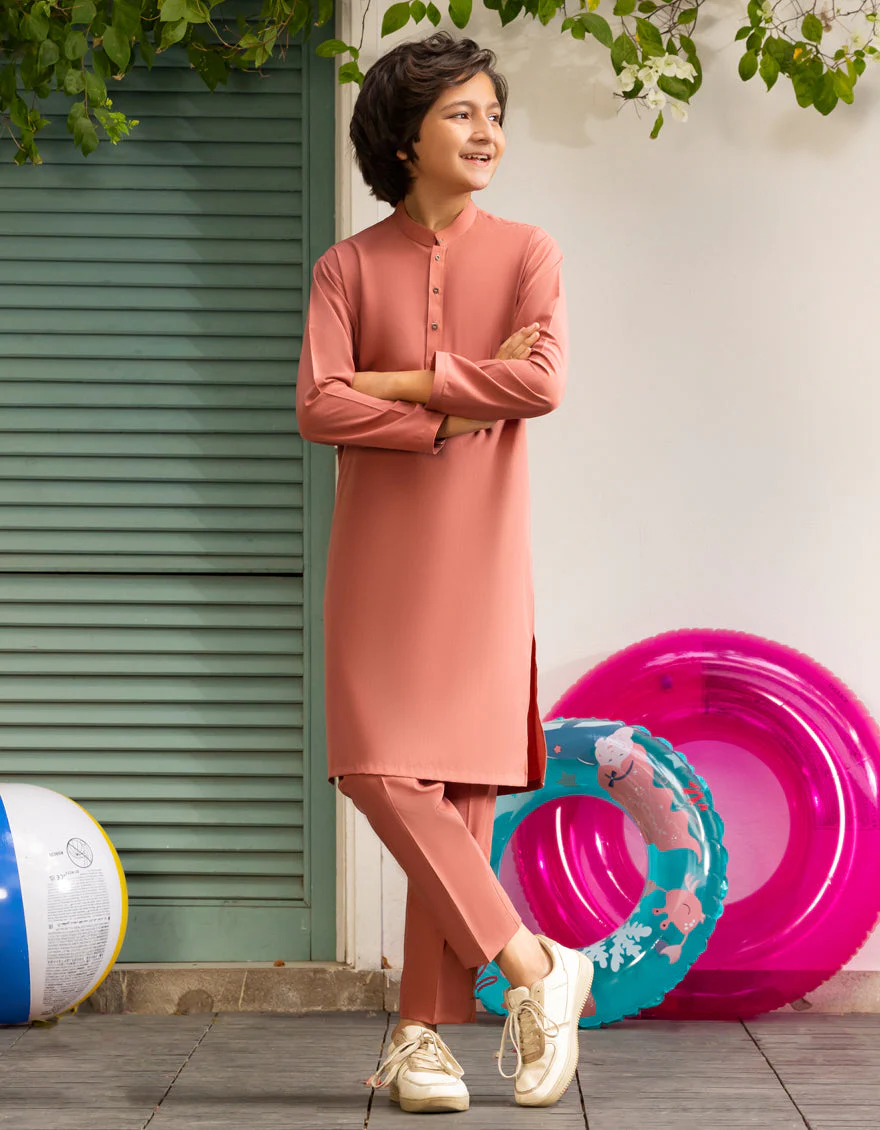 ARIZONA RED BLENDED KURTA TROUSERS | JCKP-A-46564/S25/JJ8384-CL - Image 3