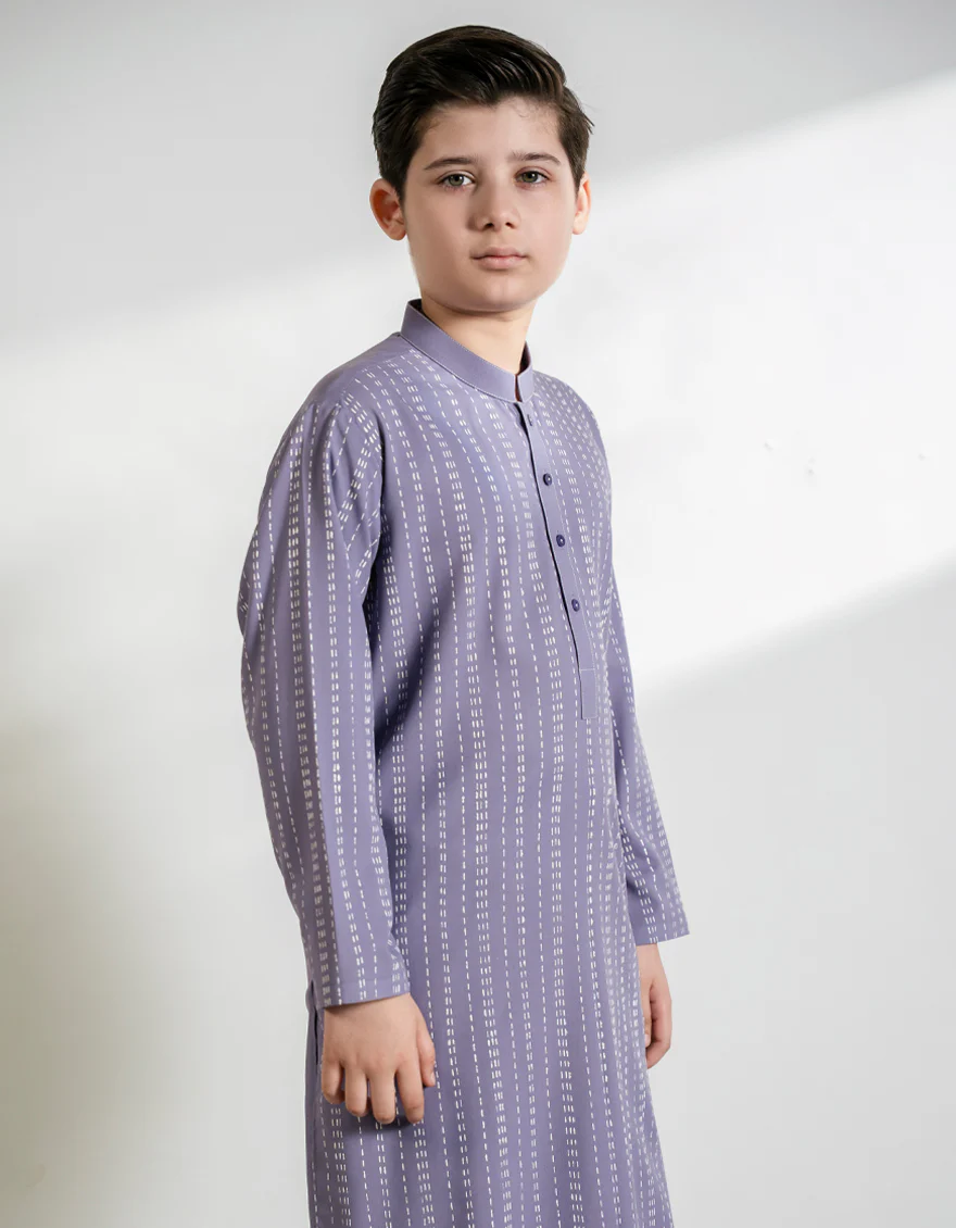 LILAC BLENDED KURTA TROUSERS | JCKP-A-50235/S25/JJ9487-CL - Image 2