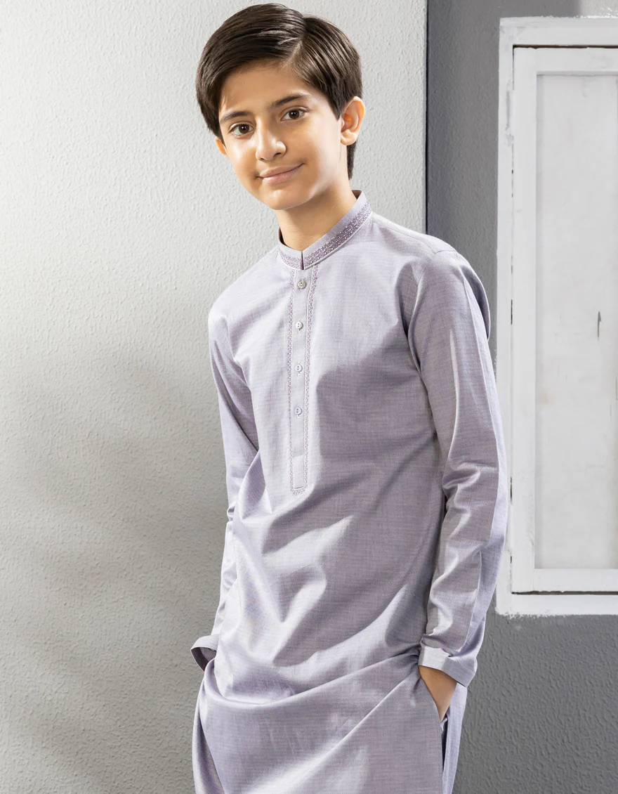 LILAC COTTON KURTA TROUSERS | JCKP-A-US-38643/S22/JJ8344-CL - Image 3
