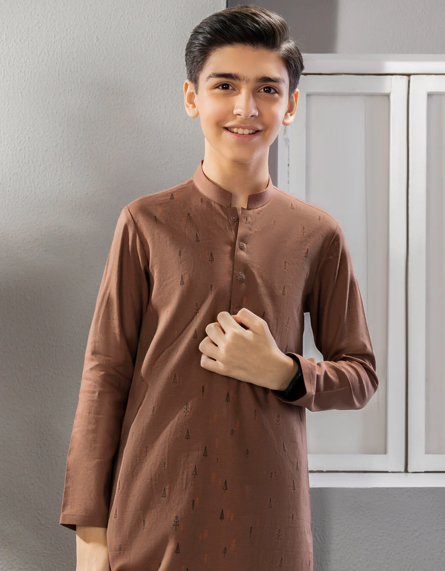 BROWN KURTA TROUSERS | JCKP-A-US-38676/S23/JJ8663-SF - Image 2