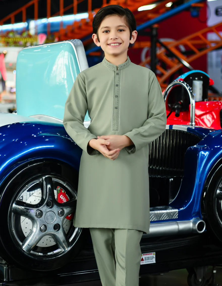 JADE GREEN BLENDED KURTA TROUSERS | JCKP-A-US-38749/S23/JJ8711-SF - Image 3