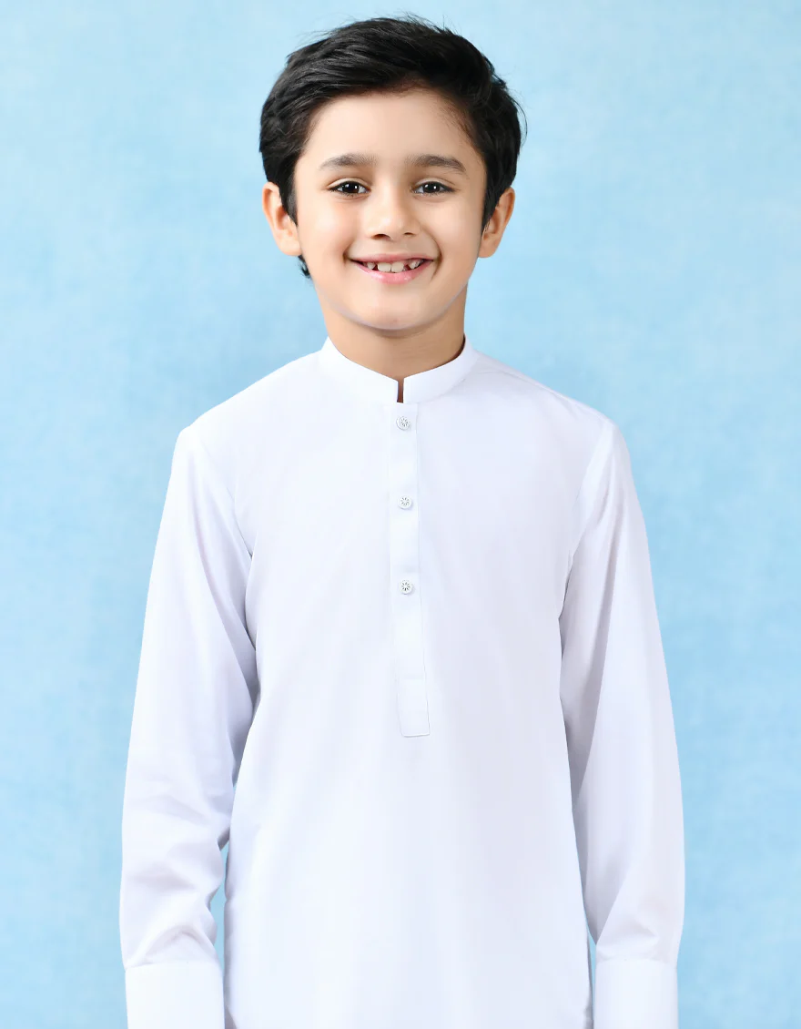 WHITE VISCOSE KURTA TROUSERS | JCKP-A-US-44023/S22/JJ8346-PN - Image 2