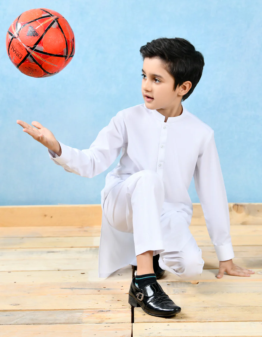 WHITE VISCOSE KURTA TROUSERS | JCKP-A-US-44023/S22/JJ8346-PN - Image 3