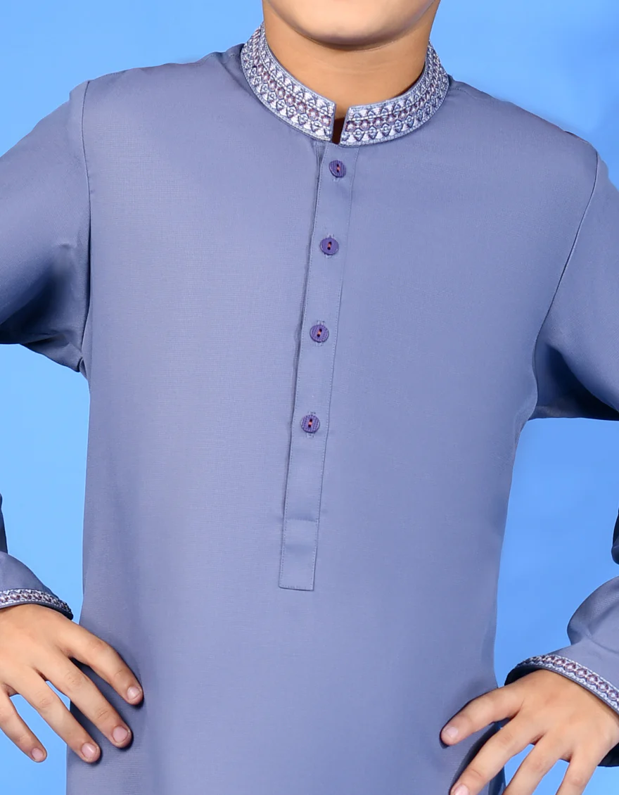 PURPLE BLENDED KURTA TROUSERS | JCKP-S-38967/S24/JJ8 - Image 3
