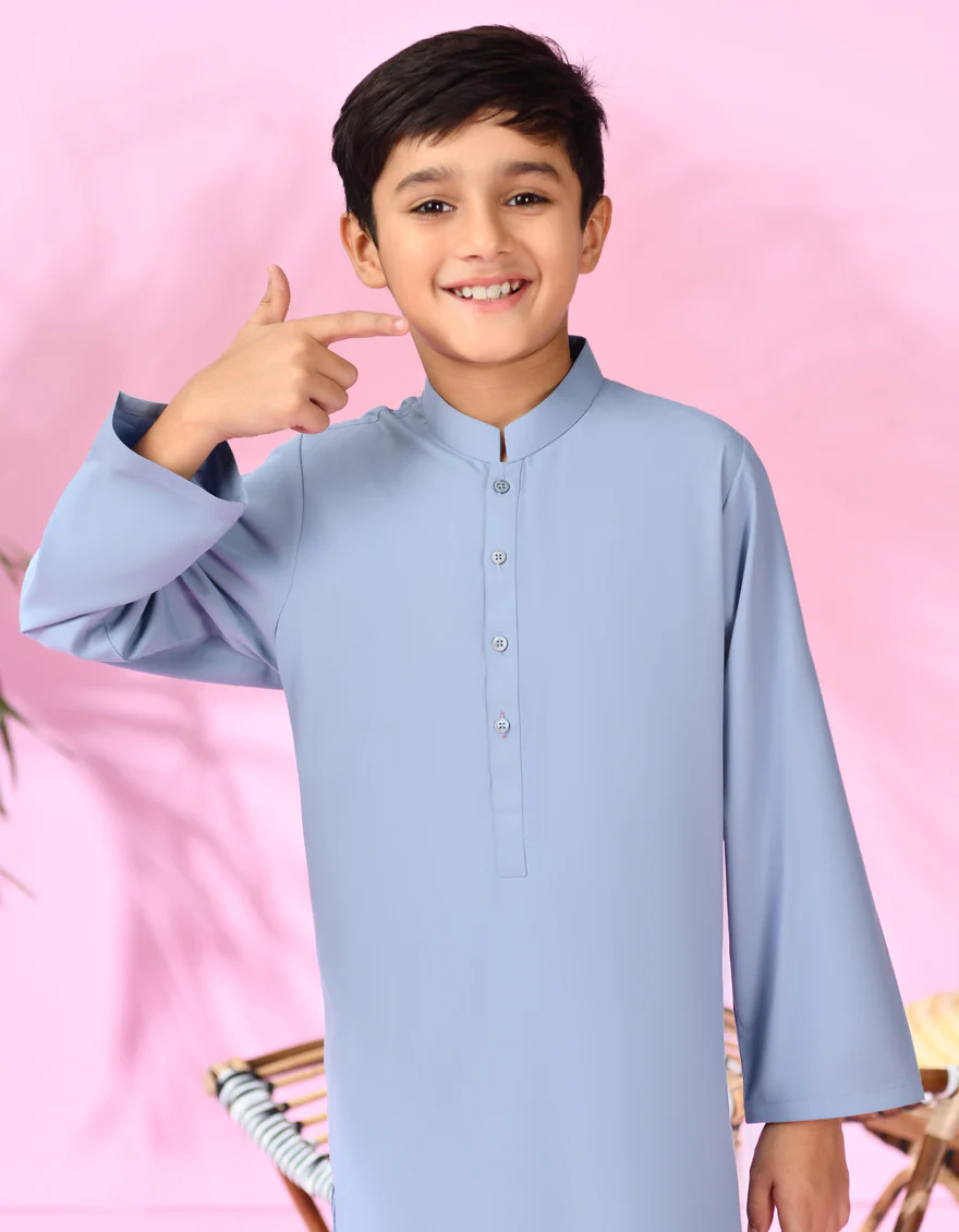 BLUE BLENDED KURTA TROUSERS | JCKP-S-38993/S24/JJ8 - Image 2