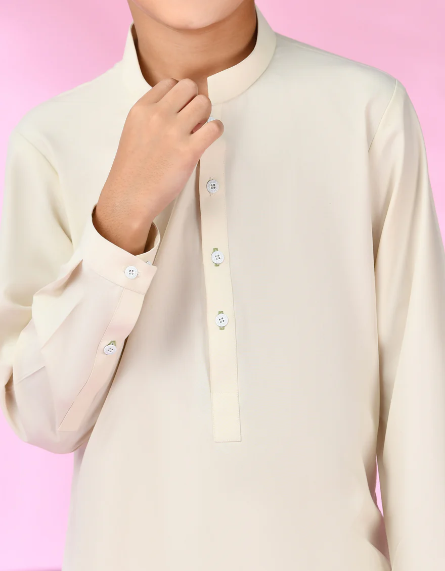 WHITE BLENDED KURTA TROUSERS | JCKP-S-38994/S24/JJ8 - Image 2