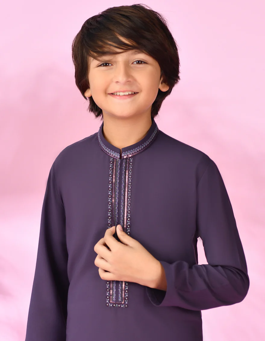 PURPLE BLENDED KURTA TROUSERS | JCKP-S-39000/S24/JJ8 - Image 2