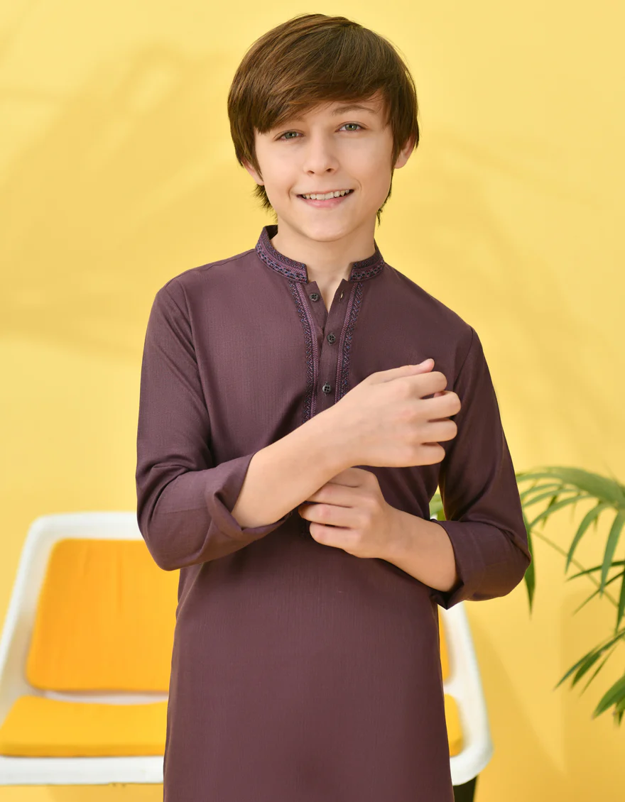 PURPLE BLENDED KURTA TROUSERS | JCKP-S-46235/S24/JJ9053-SF - Image 2