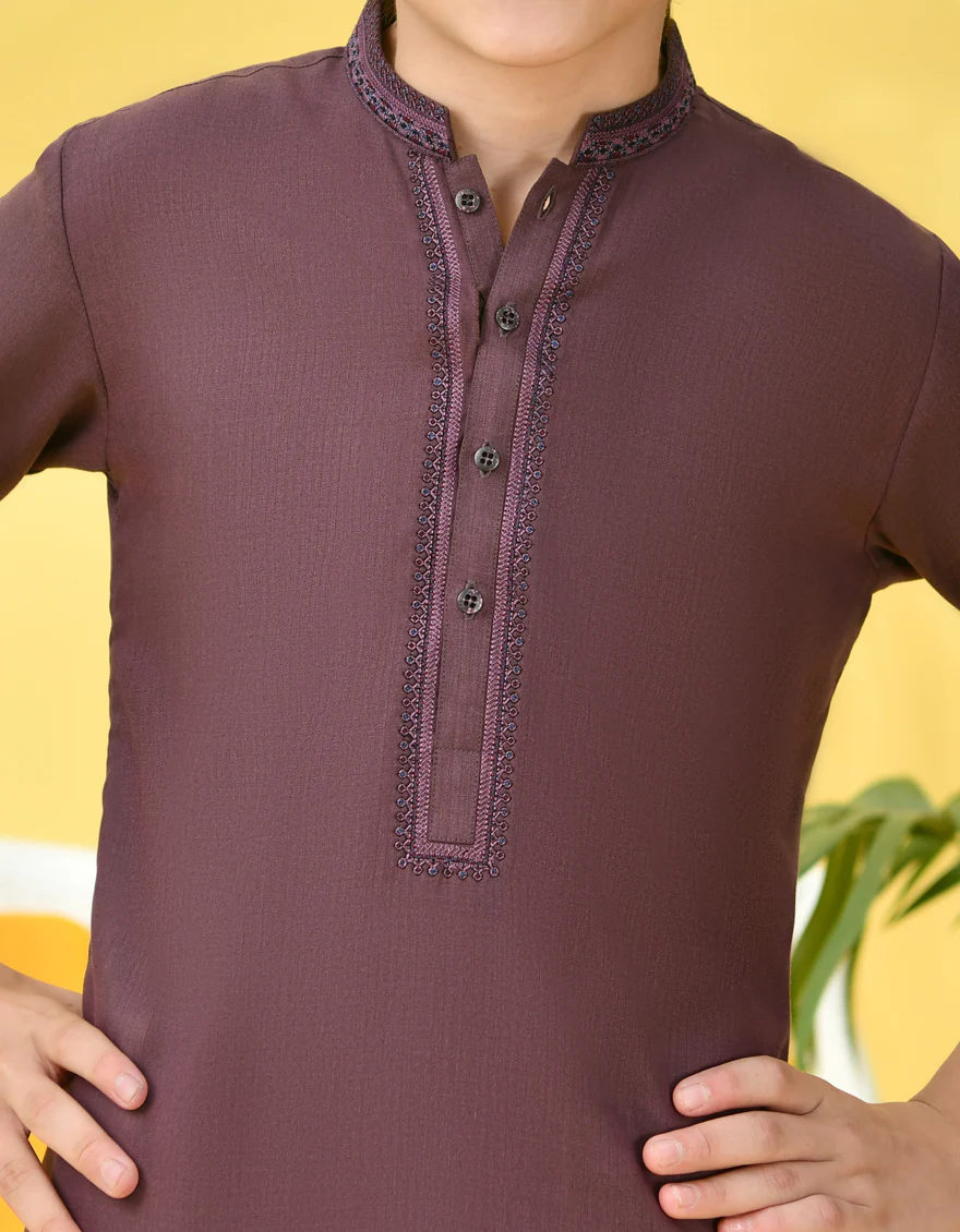PURPLE BLENDED KURTA TROUSERS | JCKP-S-46235/S24/JJ9053-SF - Image 3