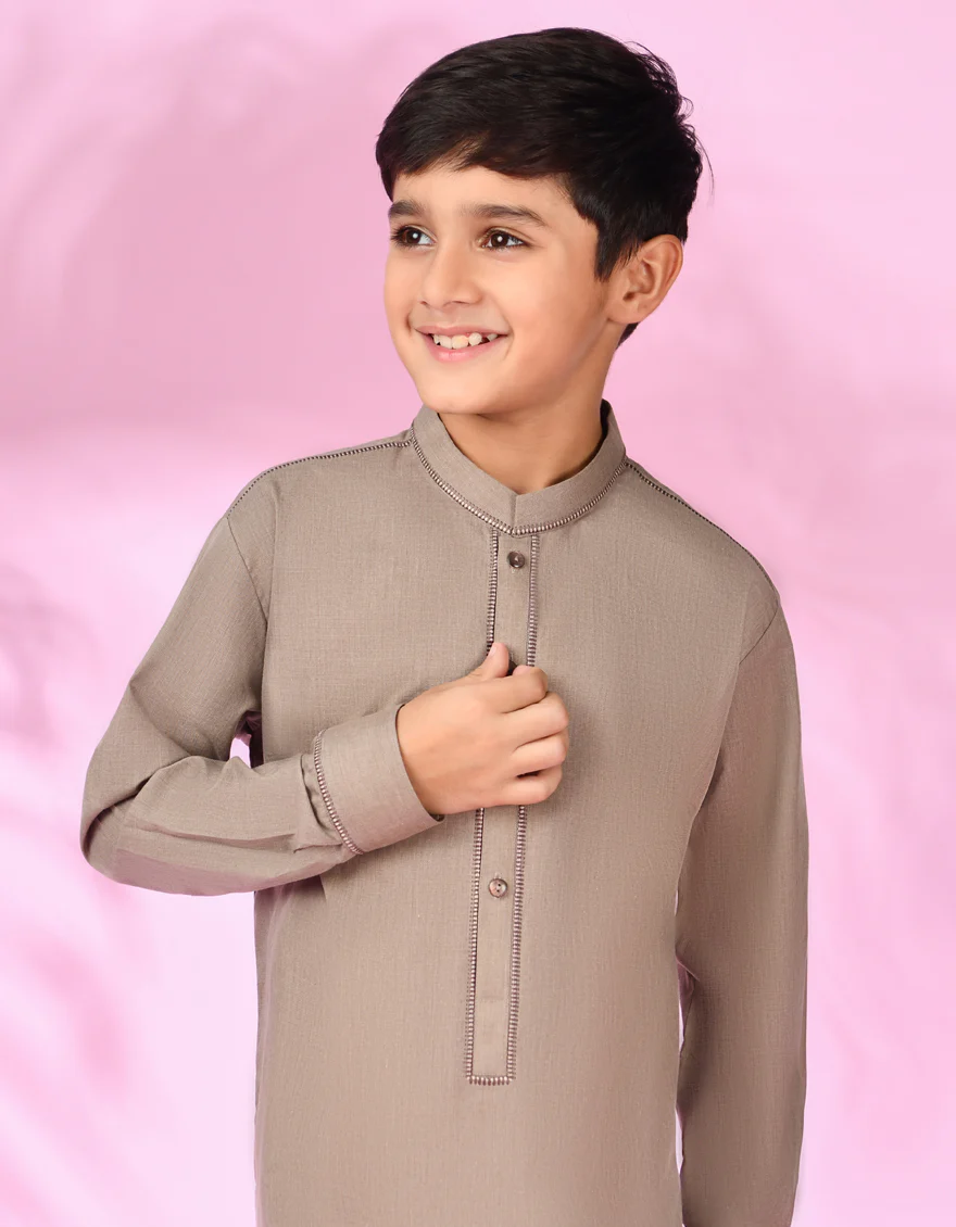 BROWN BLENDED KURTA TROUSERS | JCKP-S-46288/S24/JJ9 - Image 2