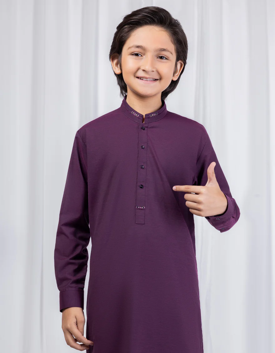 PURPLE BLENDED KURTA TROUSERS | JCKP-S-46325/S24/JJ9303-CL - Image 2