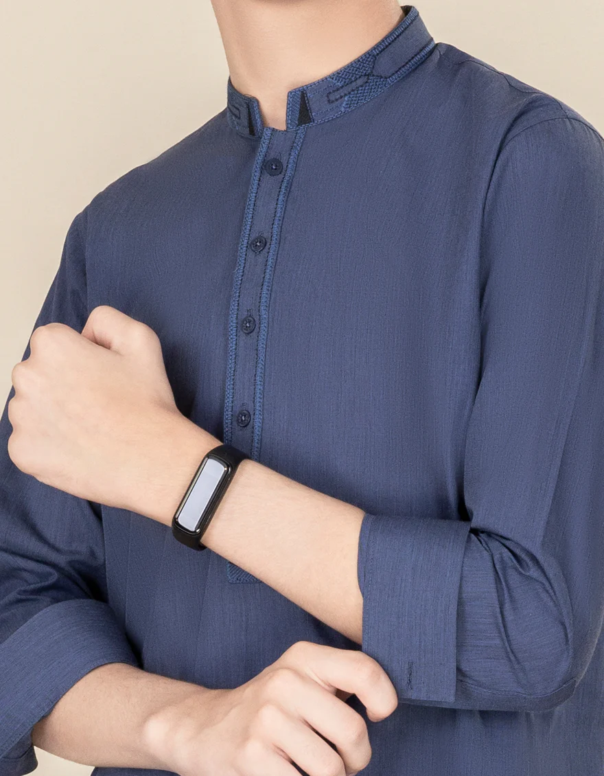 DULL BLUE BLENDED KURTA TROUSERS | JCKP-S-US-36913/S22/JJ7638-CL - Image 2