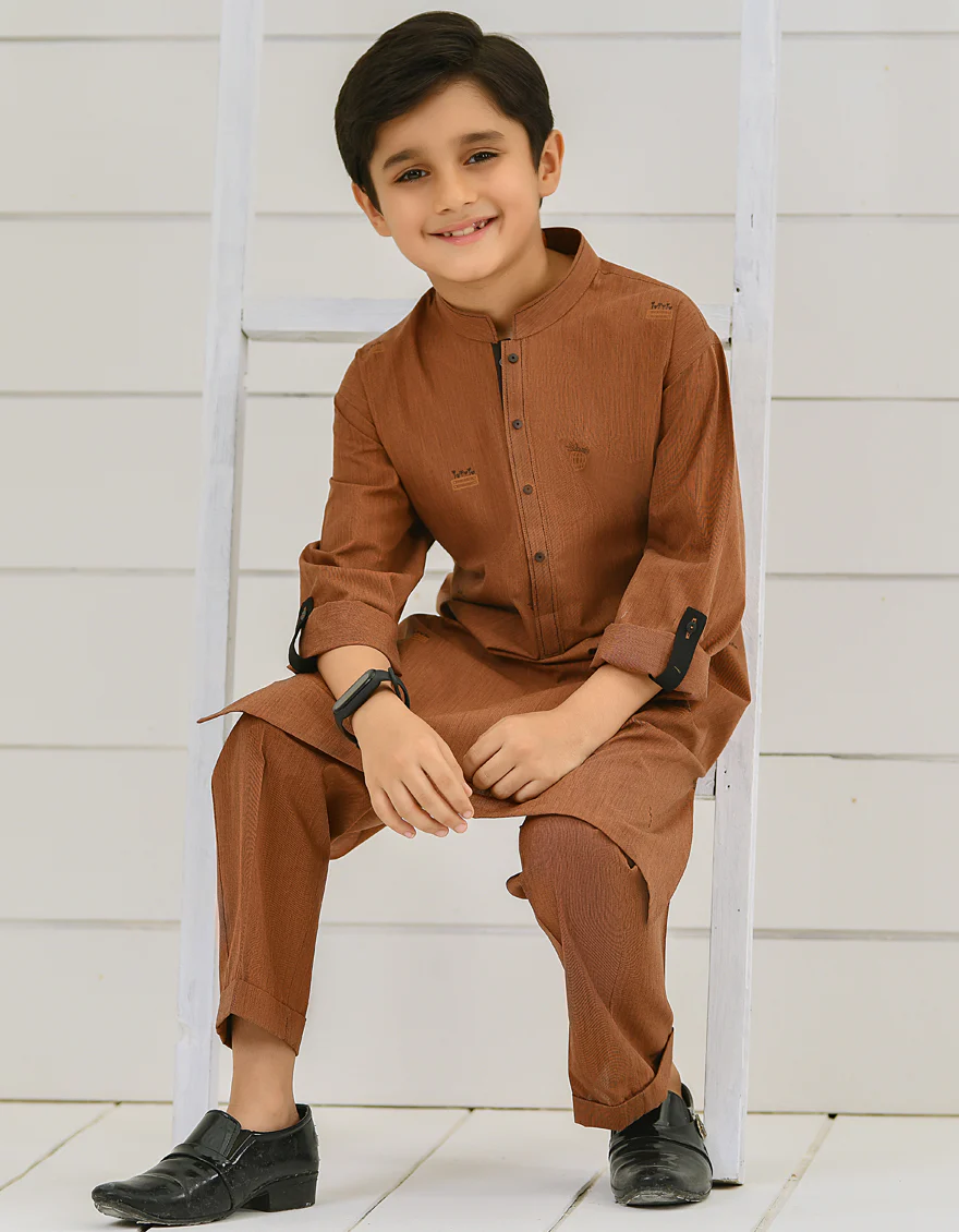 RUST BLENDED KURTA TROUSERS | JCKP-S-US-38496/S22/JJ7638-CL - Image 3