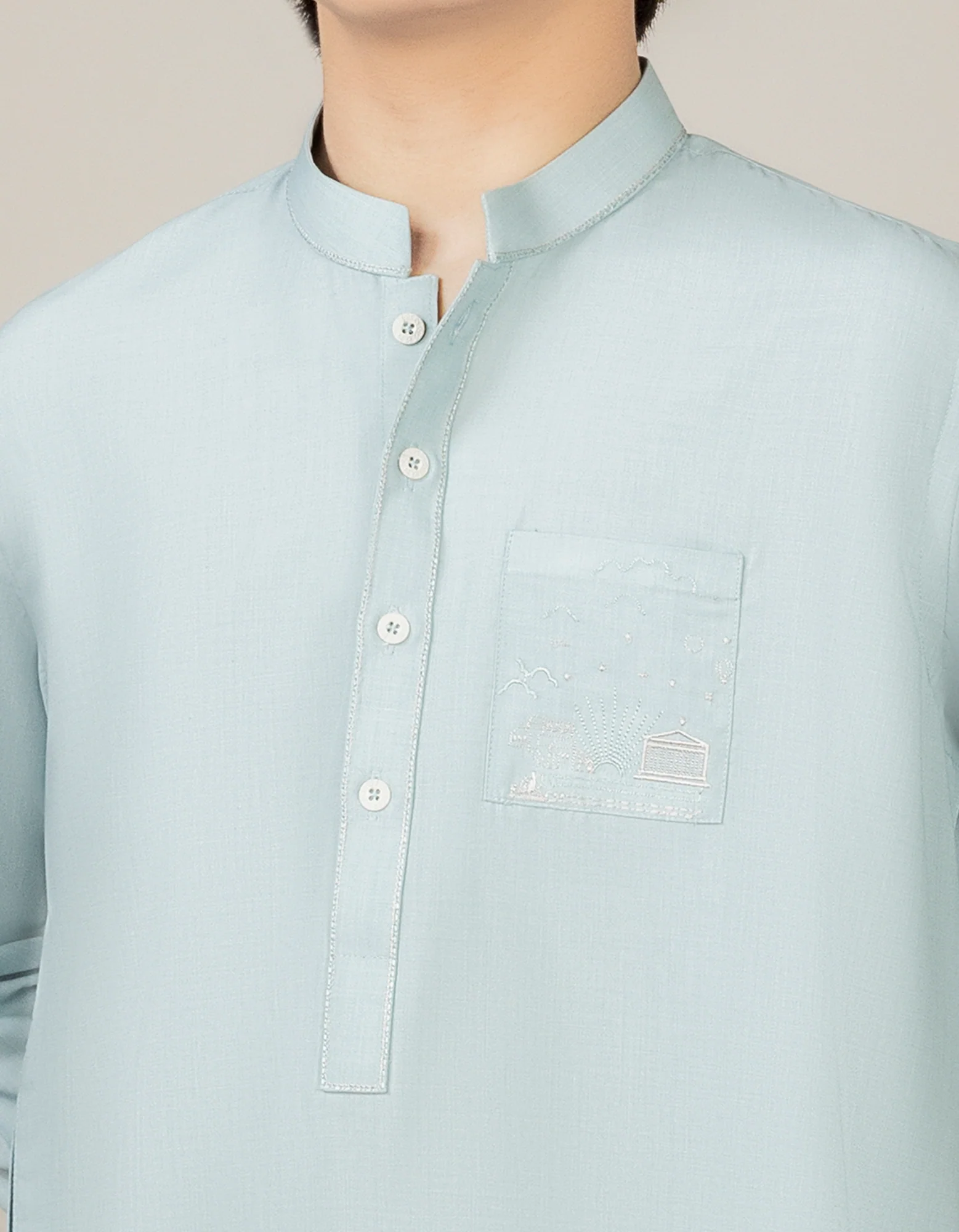 DULL SKY BLENDED KURTA TROUSERS | JCKP-S-US-38519/S22/JJ7673-CL - Image 2